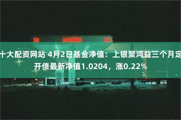 十大配资网站 4月2日基金净值：上银聚鸿益三个月定开债最新净值1.0204，涨0.22%