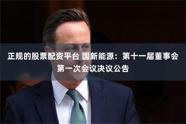 正规的股票配资平台 国新能源：第十一届董事会第一次会议决议公告